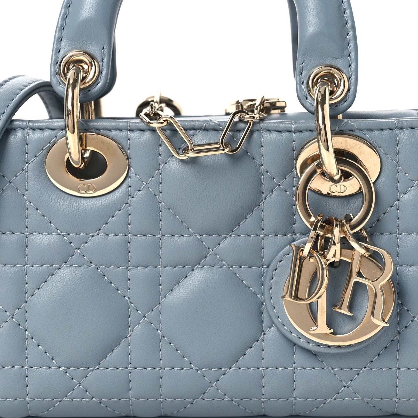 Lambskin Cannage Micro Lady D-Joy Cloud Blue