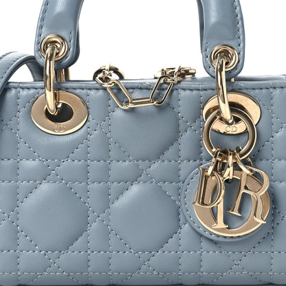 Lambskin Cannage Micro Lady D-Joy Cloud Blue