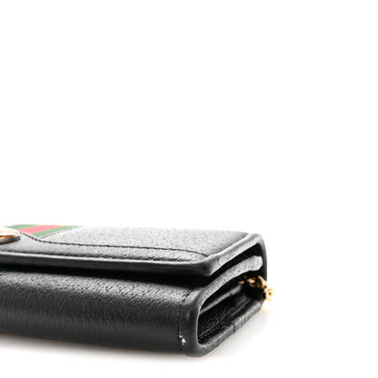Dollar Calfskin Web Ophidia Wallet On Chain Black