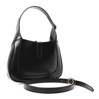 Boarded Dyana Lux Calfskin Small Jackie 1961 Hobo Black