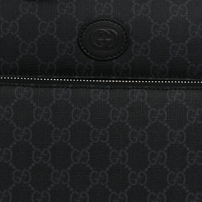 GG Supreme Monogram Azalea Calfskin Retro Interlocking G Small Savoy Cabin Trolley Beige Ebony Brown Sugar