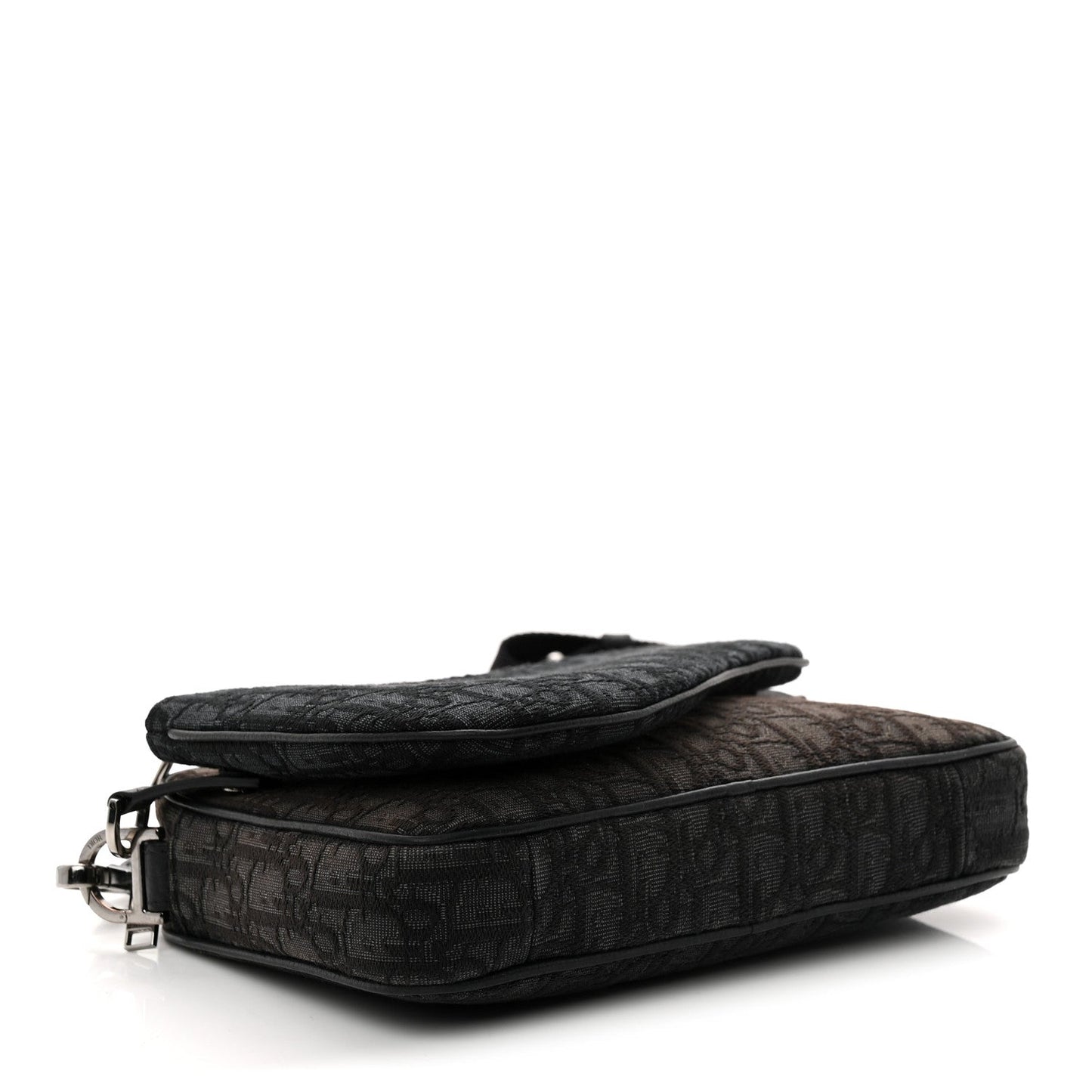 Oblique Saddle Triple Pouch Black