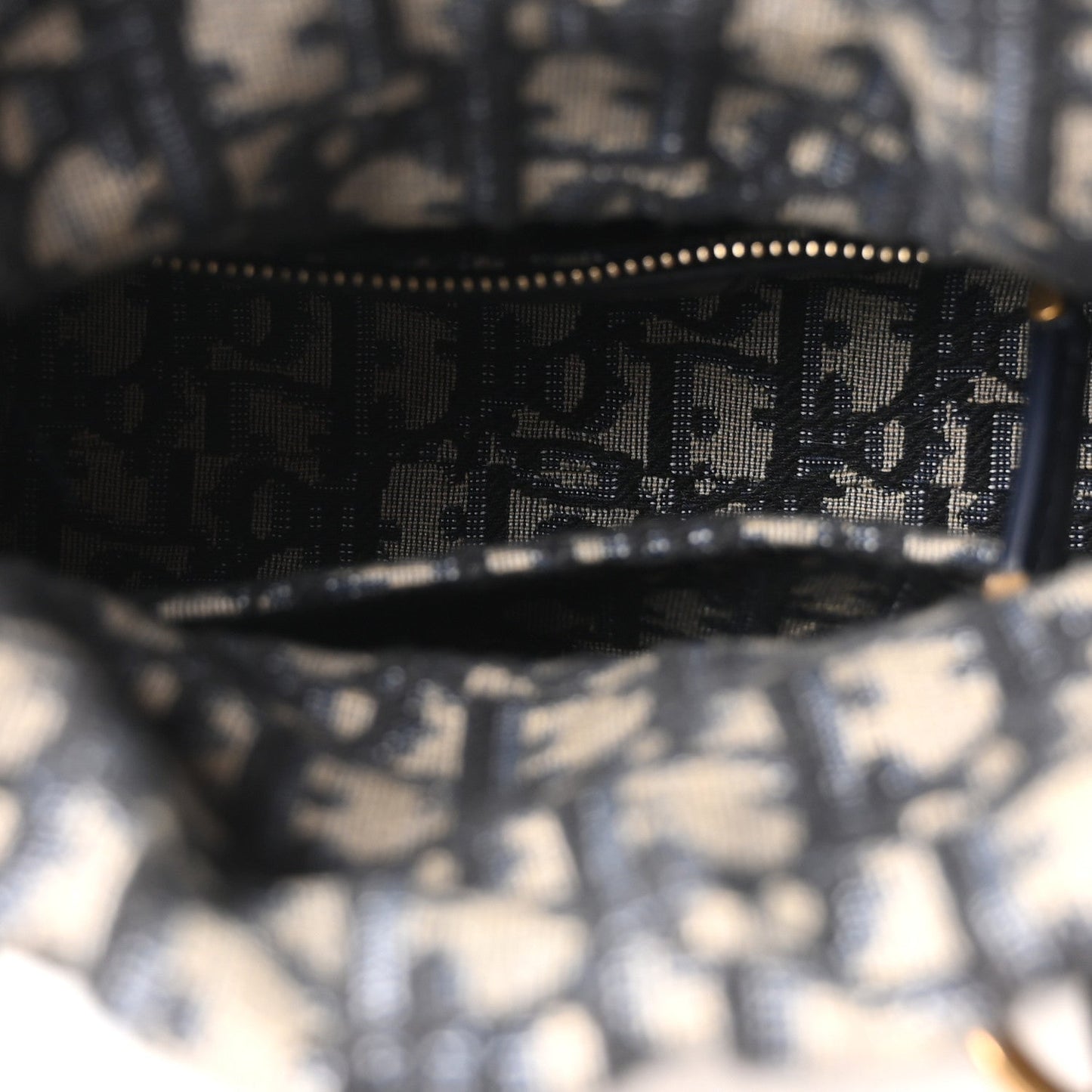 Wicker Oblique Mini Lady Dior Bag Blue