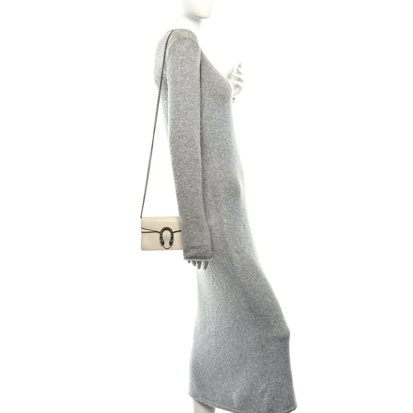 Dollar Calfskin Crystal Super Mini Dionysus Shoulder Bag Mystic White Black Diamond