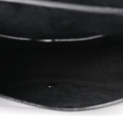 Box Calfskin Medium Bobby Flap Black