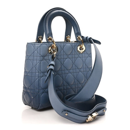 Lambskin Cannage Gradient Small My ABCDior Lady Dior Indigo Blue