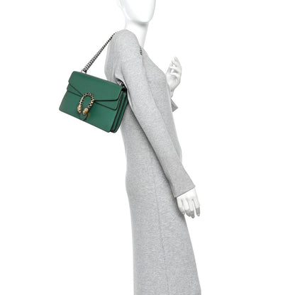 Pebbled Calfskin Small Dionysus Shoulder Bag Emerald