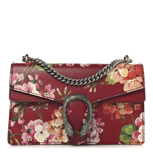 Calfskin Blooms Print Small Dionysus Shoulder Bag Romantic Cherry Multicolor