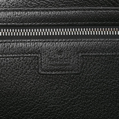 Textured Dollar Calfskin Web Medium Ophidia Tote Bag  Black