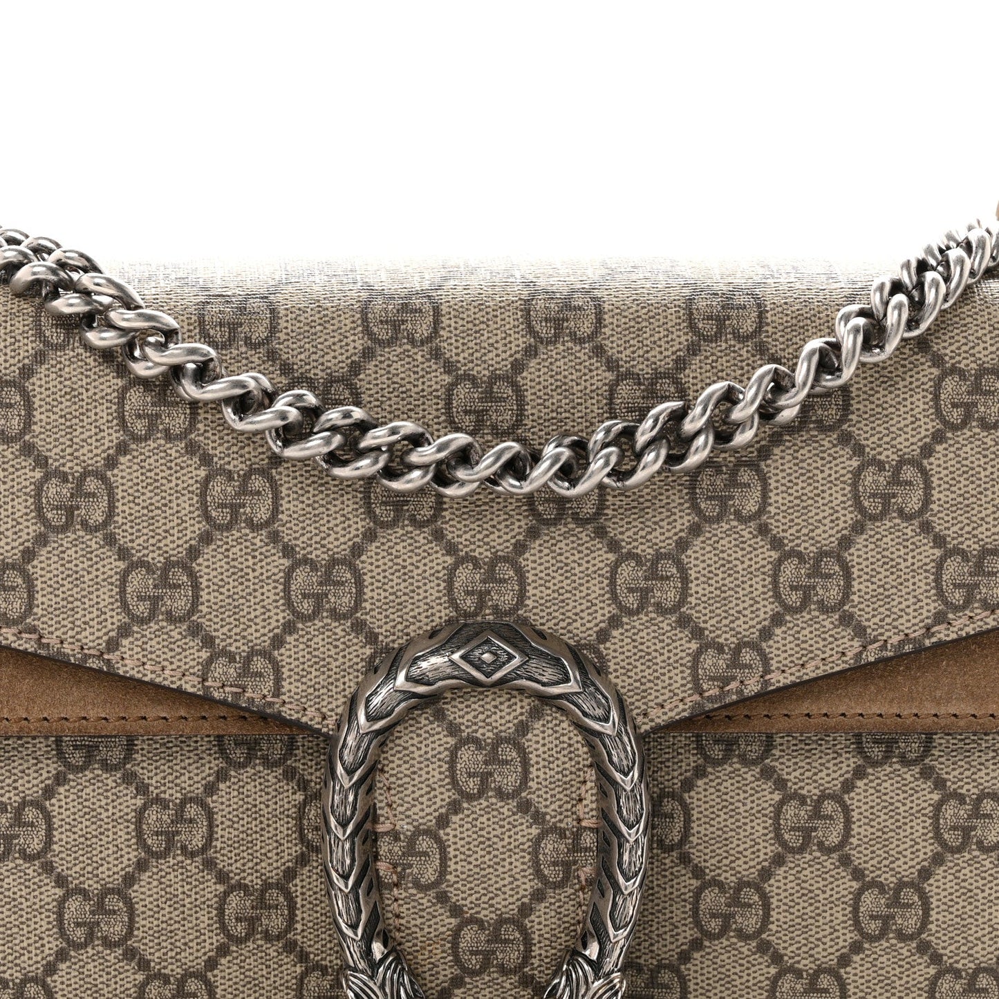 GG Supreme Monogram Small Dionysus Shoulder Bag Taupe