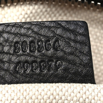 Pebbled Calfskin Studded Small Soho Disco Bag Black