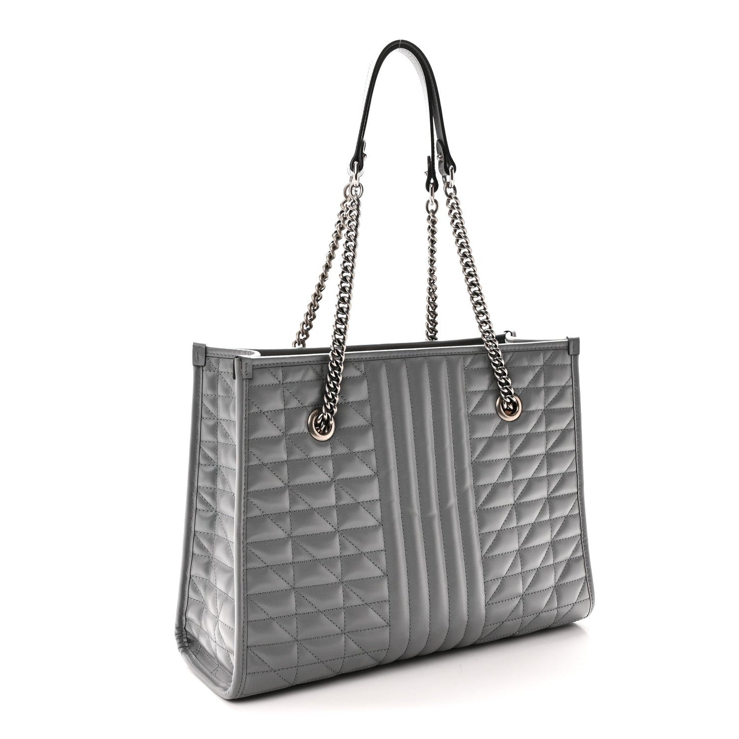 Calfskin Matelasse Aria Medium GG Marmont Shoulder Tote  Deep Grey