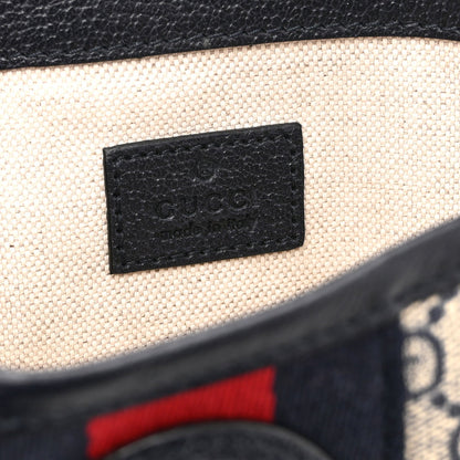 GG Supreme Monogram Web Small Ophidia Belt Bag 90 36 Beige Navy