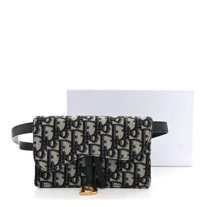 Oblique Saddle Belt Bag Blue