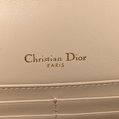 Lambskin Cannage Chain My Dior Daily Chain Pouch Powder Beige
