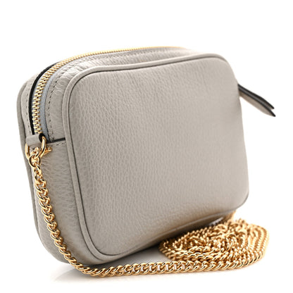 Dollar Calfskin Super Mini GG Marmont Chain Shoulder Bag Deep Grey
