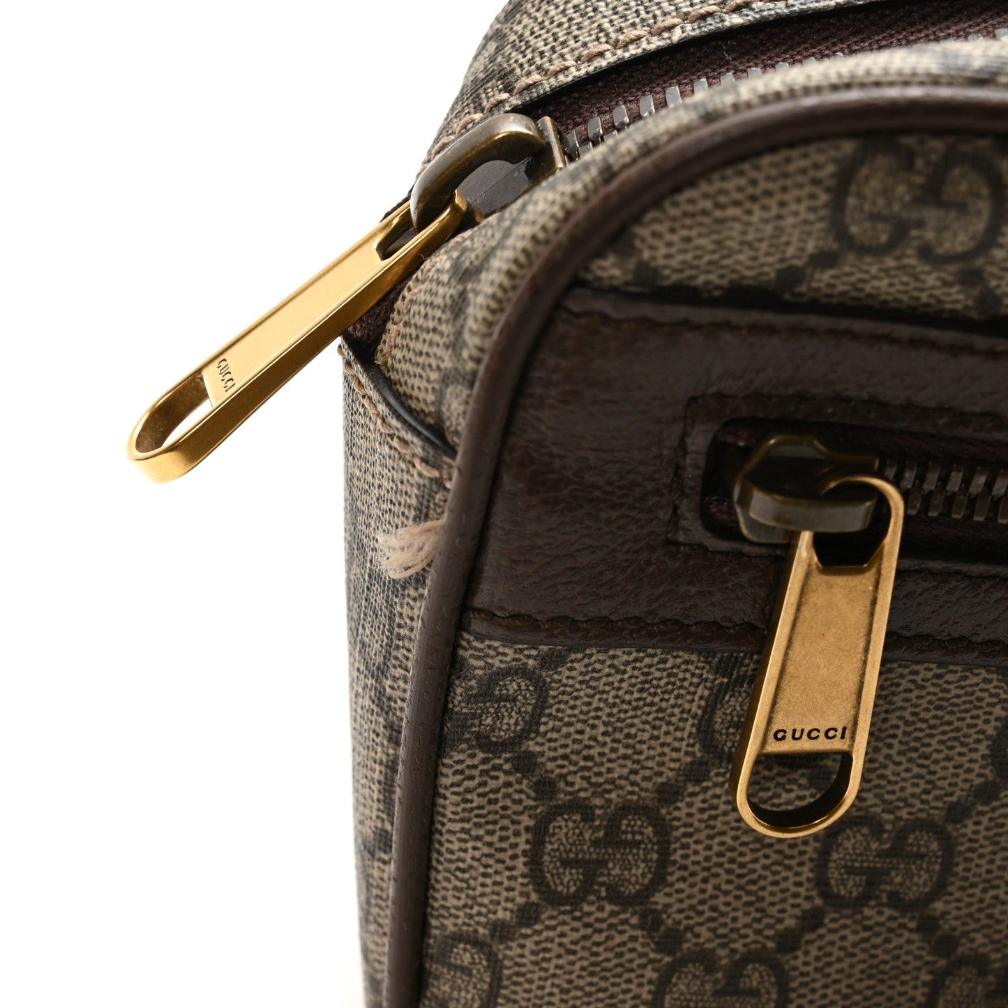 Soft GG Supreme Monogram Medium Ophidia Belt Bag Dark Brown