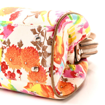 Canvas Floral Frame Satchel