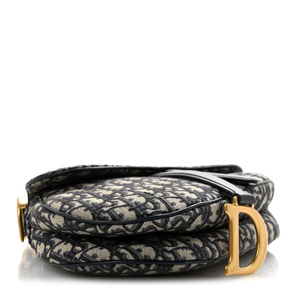 Oblique Saddle Bag With Strap Blue