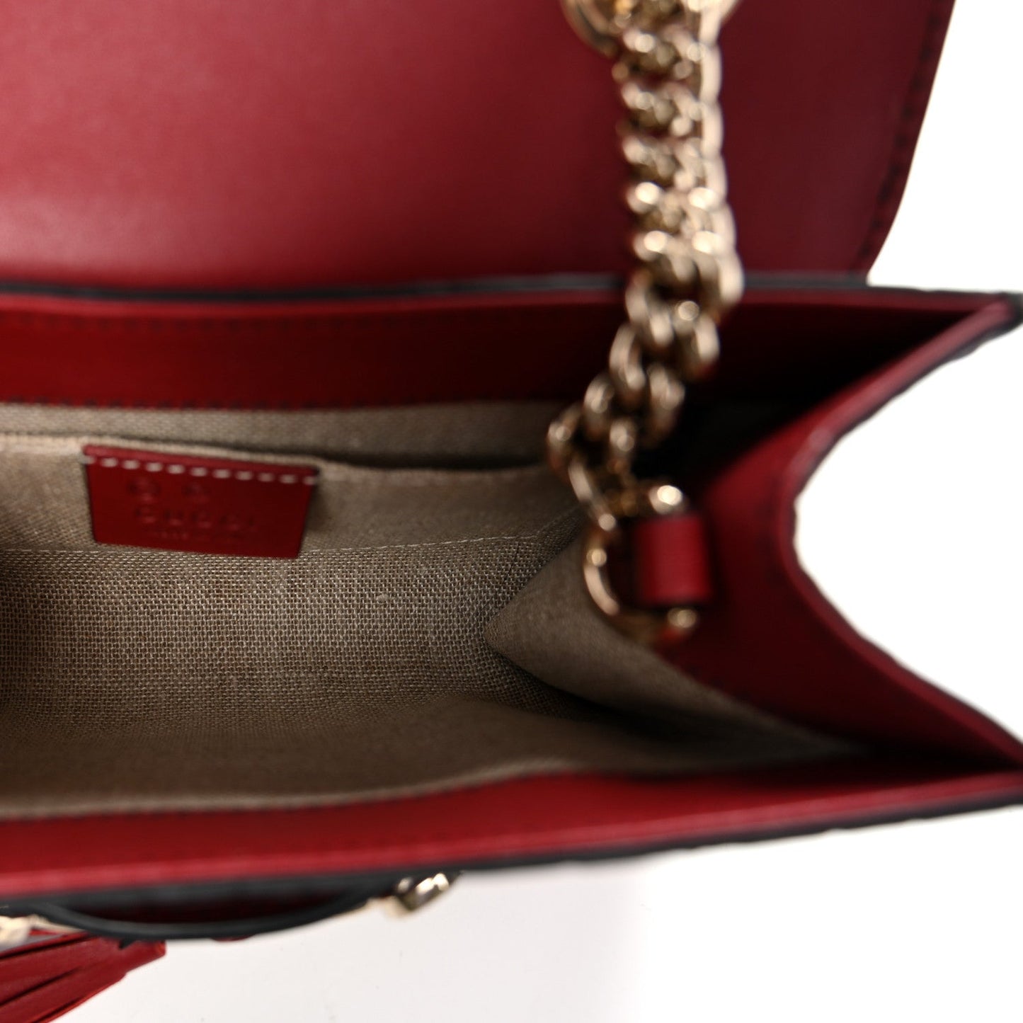 Soft Microguccissima Mini Emily Chain Shoulder Bag Rosso