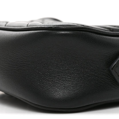 Calfskin Matelasse Small GG Marmont Chain Shoulder Bag Black