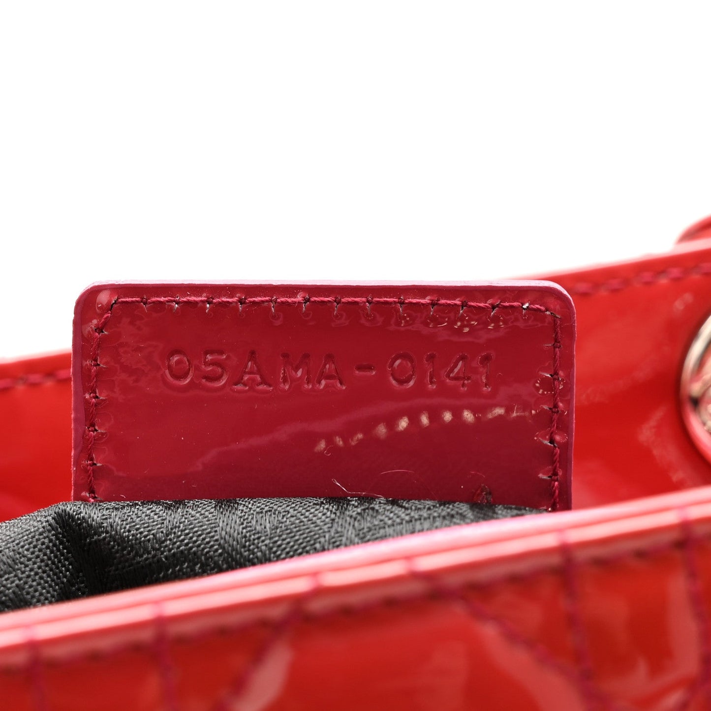 Patent Cannage Large Lady Dior Fuchsia