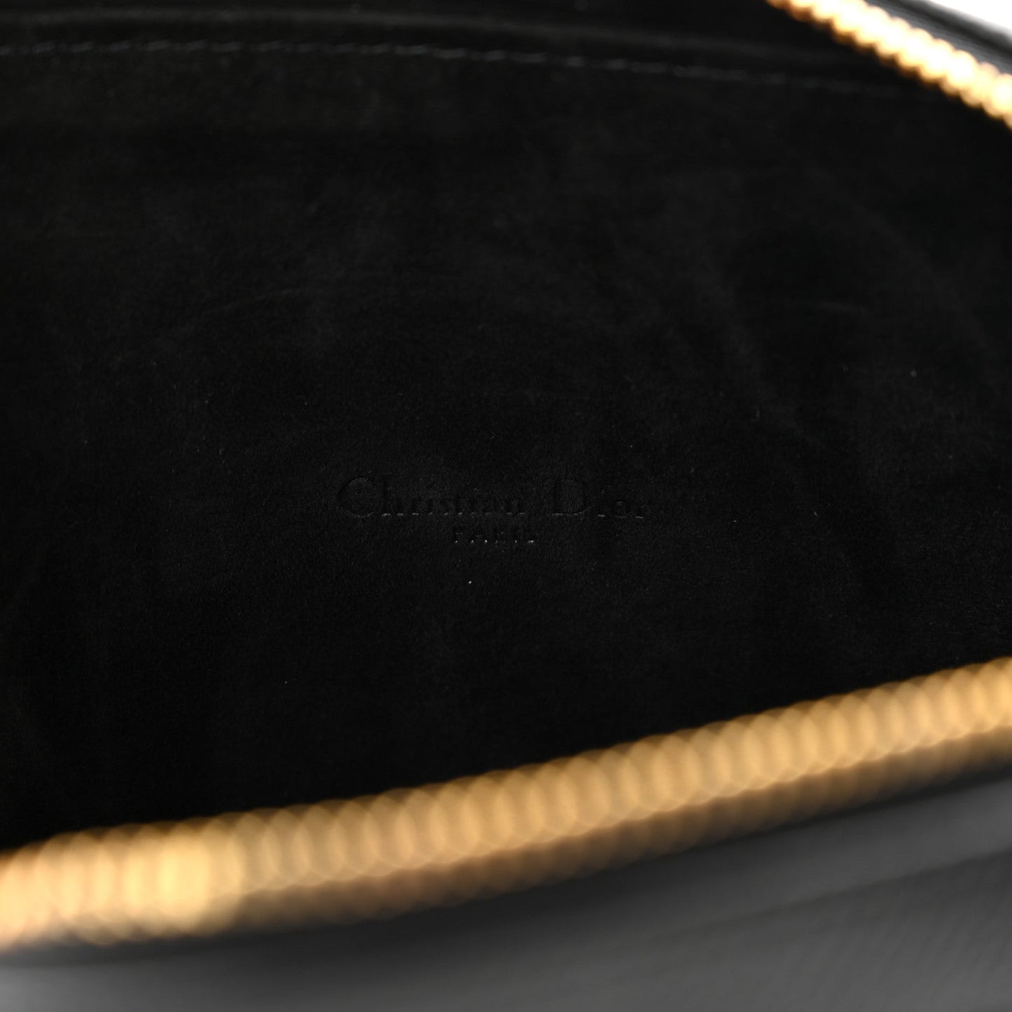 Grained Calfskin Caro Double Pouch Black