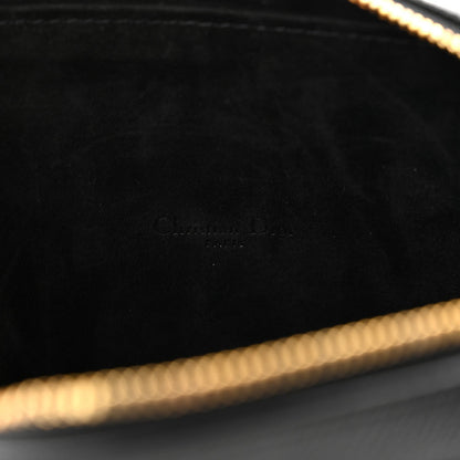 Grained Calfskin Caro Double Pouch Black