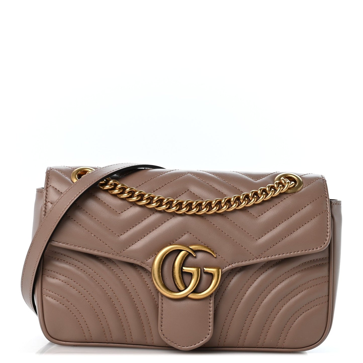 Calfskin Matelasse Small GG Marmont Shoulder Bag Porcelain Rose