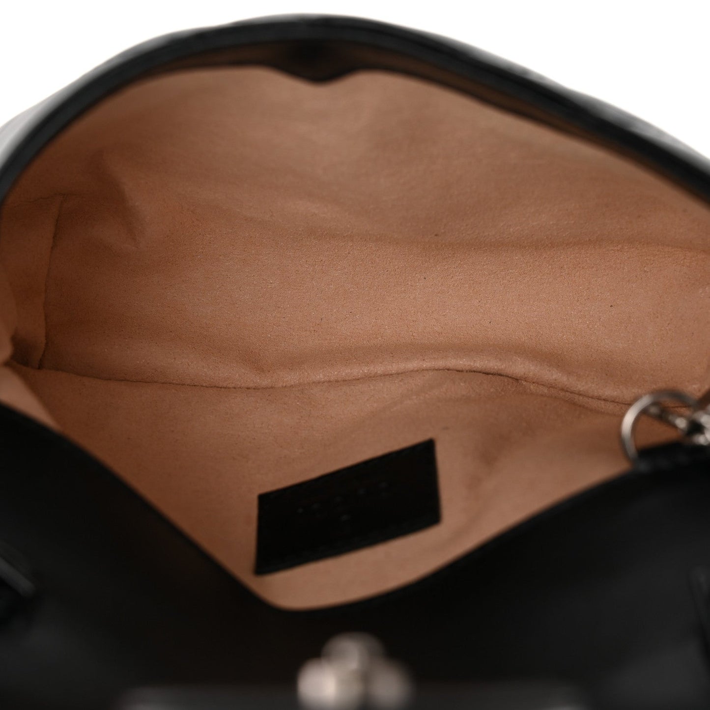 Calfskin Matelasse Monochrome GG Marmont Chain Belt Bag Black