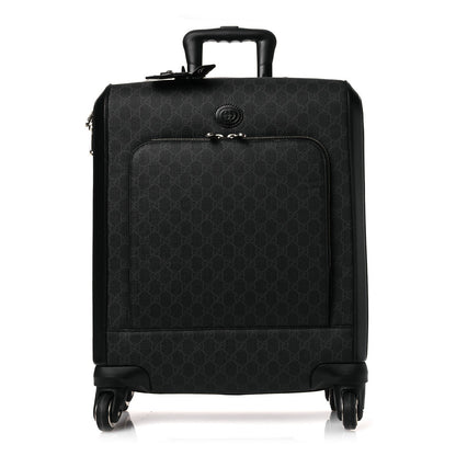 GG Supreme Monogram Calfskin Carry On Trolley Black