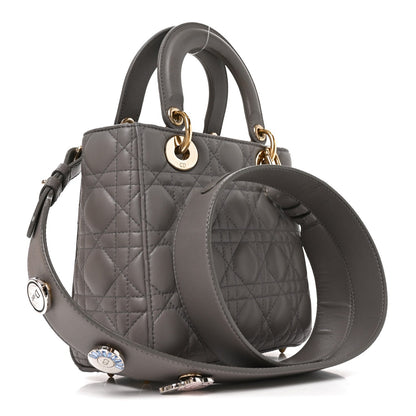 Lambskin Cannage Small My ABCDior Lady Dior Grey