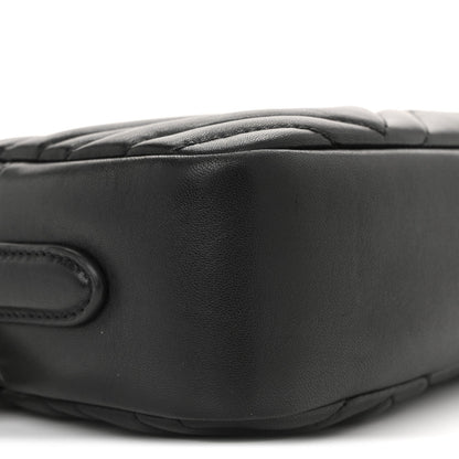Calfskin Matelasse Small GG Marmont Camera Bag Black