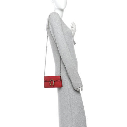 Calfskin Super Mini Dionysus Shoulder Bag Hibiscus Red