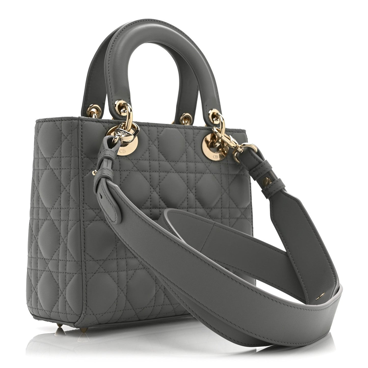 Lambskin Cannage Small My ABCDior Lady Dior Grey