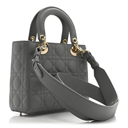 Lambskin Cannage Small My ABCDior Lady Dior Grey