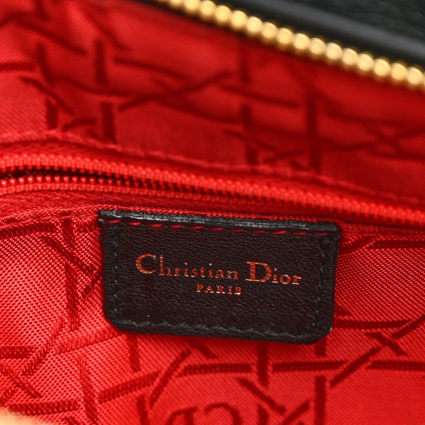 Lambskin Cannage Medium Lady Dior Black