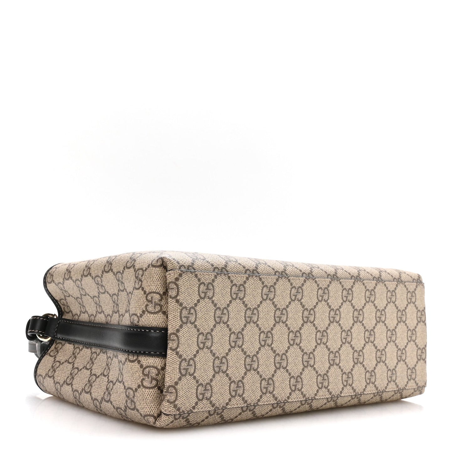 GG Supreme Monogram Emblem Medium Tote Bag Beige Black