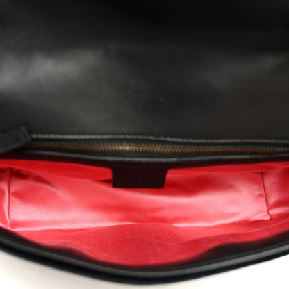 Velvet Matelasse Marquise Crystals Embroidered Small GG Marmont Shoulder Bag Black