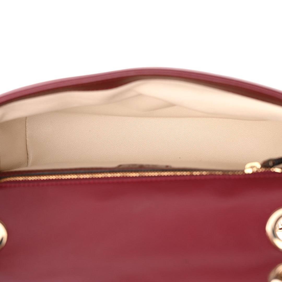 Calfskin Matelasse Small GG Marmont Shoulder Bag Rosso Ancora Red