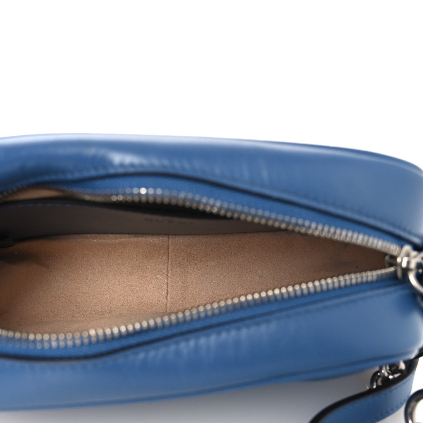 Calfskin Matelasse Aria Mini GG Marmont Chain Shoulder Bag Clear Blue