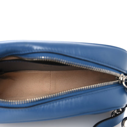Calfskin Matelasse Aria Mini GG Marmont Chain Shoulder Bag Clear Blue