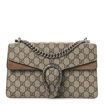 GG Supreme Monogram Small Dionysus Shoulder Bag Taupe Taupe