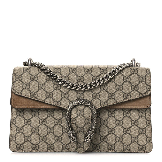 GG Supreme Monogram Small Dionysus Shoulder Bag Taupe Taupe