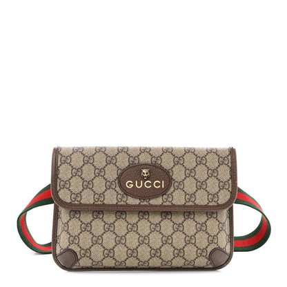 GG Supreme Monogram Neo Vintage Web Belt Bag Brown