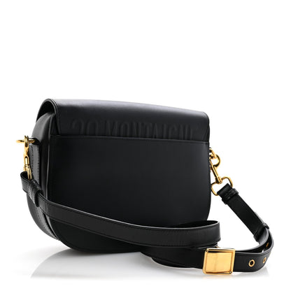 Box Calfskin Medium Bobby Flap Black