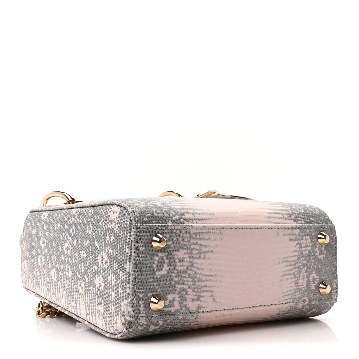 Lizard Ombre Mini Lady Dior Light Pink