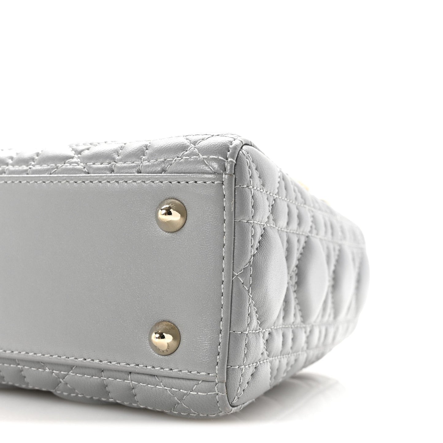 Lambskin Cannage Small My Lucky Badges My Lady Dior Grey