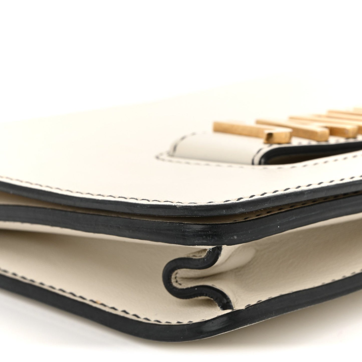 Calfskin J'Adior Chain Flap Bag Off White