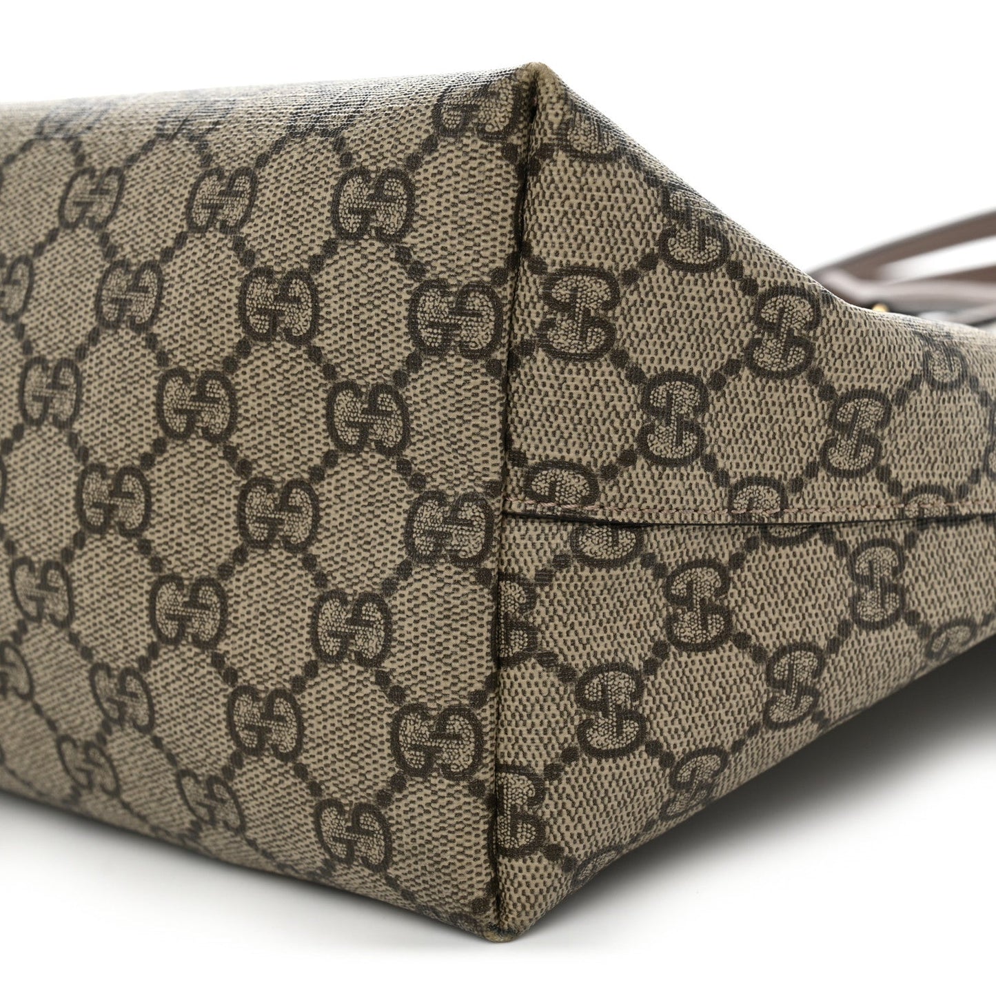 GG Supreme Monogram Medium Ophidia Shopping Tote Brown